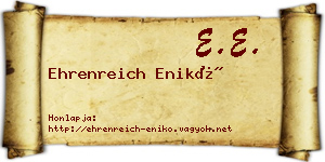 Ehrenreich Enikő névjegykártya